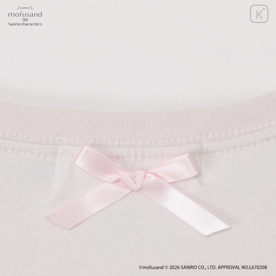 Japan Mofusand × Sanrio T-shirt (M) - Cloud Ferris Wheel Pale Pink - 6
