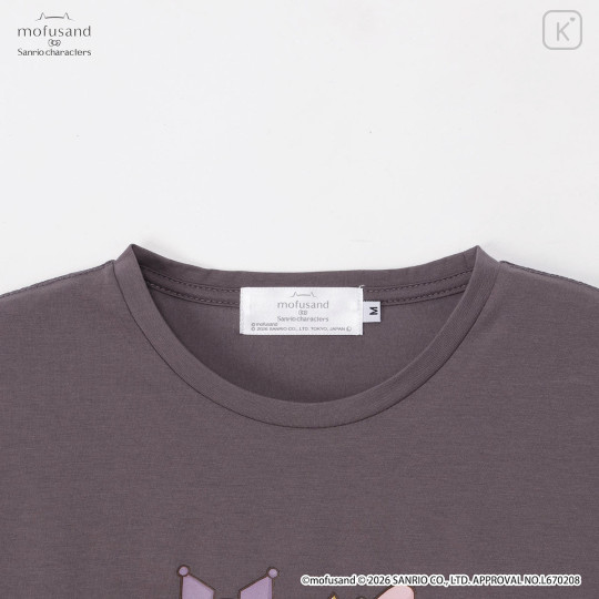 Japan Mofusand × Sanrio T-shirt (M) - Kuromi & My Melody : Sumi Black - 5