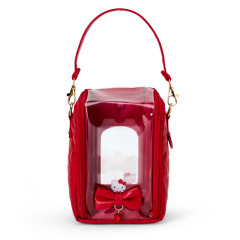 Japan Sanrio Original Clear Window Pouch - Hello Kitty : Enjoy Idol Ribbon
