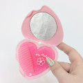 Japan Sanrio Heart-shaped Mirror & Comb - My Melody : Y2K Leopard - 2