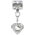 Japan Sanrio Locket Mirror Keychain - Hello Kitty : Monochrome - 1