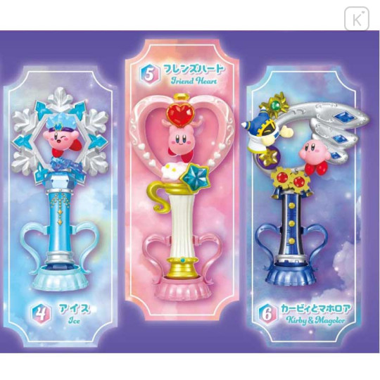 Japan Kirby Re-Ment Miniature Figure Full Set - Kirby's Adventure Twinkle Wand Magic Stand - 3