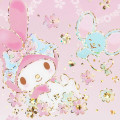 Japan Sanrio Greeting Card - My Melody : Clear Gold Foil Surrounded By Happy Flower - 2