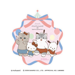Japan Mofusand × Sanrio Travel Sticker - Hello Kitty & Pochacco : Amusement Park