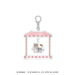 Japan Mofusand × Sanrio Swinging Acrylic Keychain - Hello Kitty