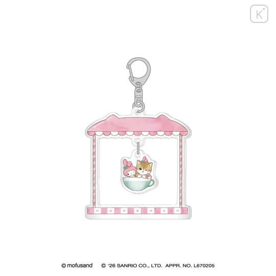 Japan Mofusand × Sanrio Swinging Acrylic Keychain - My Melody - 1