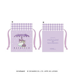 Japan Mofusand × Sanrio Mini Drawstring Bag - Kuromi