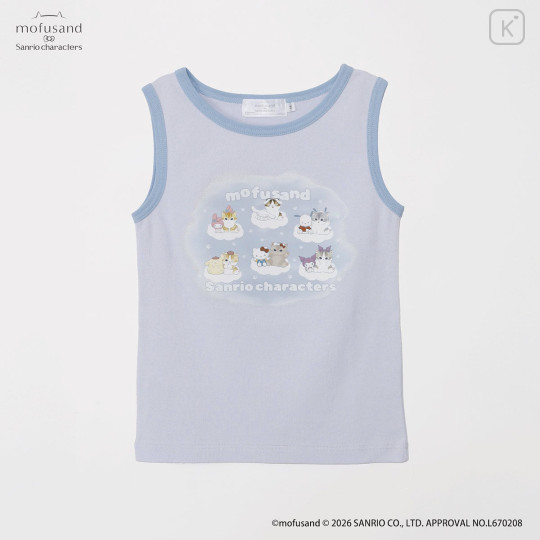 Japan Mofusand × Sanrio Tank Top (M) - Clouds Pale Blue - 1