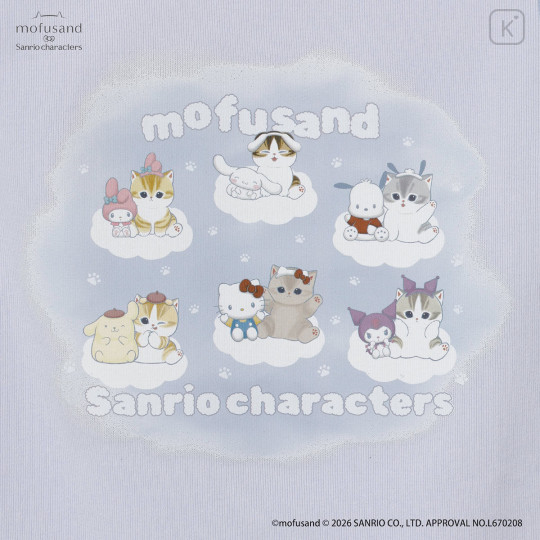Japan Mofusand × Sanrio Tank Top (M) - Clouds Pale Blue - 6