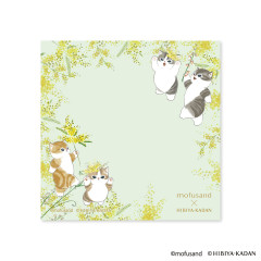 Japan Mofusand Hibiya Kadan Square Sticky Notes - Light Green