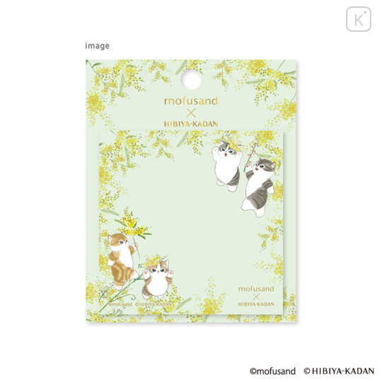 Japan Mofusand Hibiya Kadan Square Sticky Notes - Light Green - 2