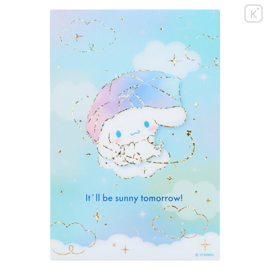 Japan Sanrio Greeting Card - Cinnamoroll : Clear Gold Foil I'll Be Sunny Tomorrow - 1