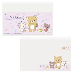 Japan San-x Clear Pass Case Card Sleeve Set - Rilakkuma : Snack Time Purple