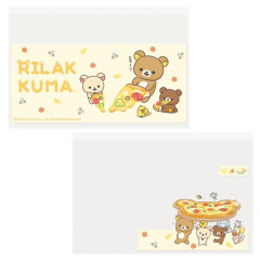 Japan San-x Clear Pass Case Card Sleeve Set - Rilakkuma : Pizza Light Yellow