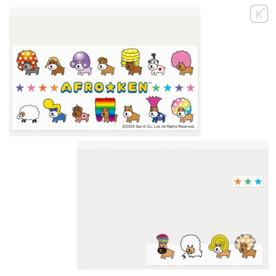 Japan San-x Clear Pass Case Card Sleeve Set - Afro Ken - 1