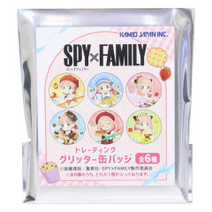 Japan Spy×Family Secret Glitter Can Badge - Anya Happy with Food Blind Box