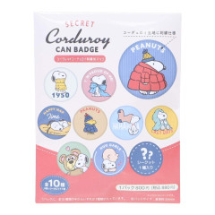 Japan Peanuts Secret Embroidered Can Badge - Snoopy : Winter Blind Box