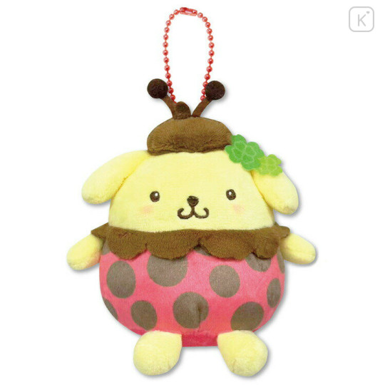 Japan Sanrio Petit Mini Mascot Holder - Pompompurin : Ladybug - 1