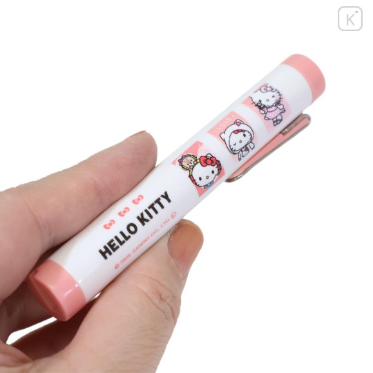 Japan Sanrio Compact Scissors - Hello Kitty : Collesta Slide Happy Life - 3