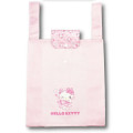 Japan Sanrio Eco Shopping Bag With Pocket - Hello Kitty : Nekoneko Maid Pink - 1