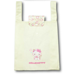 Japan Sanrio Eco Shopping Bag With Pocket - Hello Kitty : Nekoneko Maid
