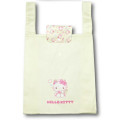 Japan Sanrio Eco Shopping Bag With Pocket - Hello Kitty : Nekoneko Maid - 1