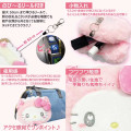 Japan Sanrio Face Pass Case Coin Case with Reel - Hello Kitty : Nekoneko Maid Pink - 3
