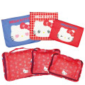 Japan Sanrio Travel Pouch Inner Case Set - Hello Kitty : Funny Face Red - 1