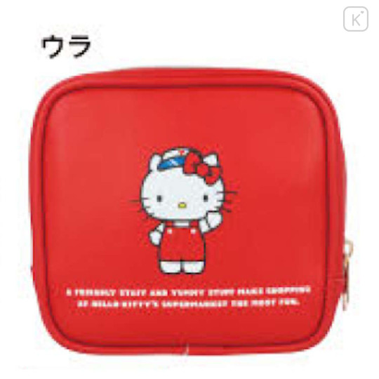 Japan Sanrio Mini Square Pouch - Hello Kitty : Supermarket - 2