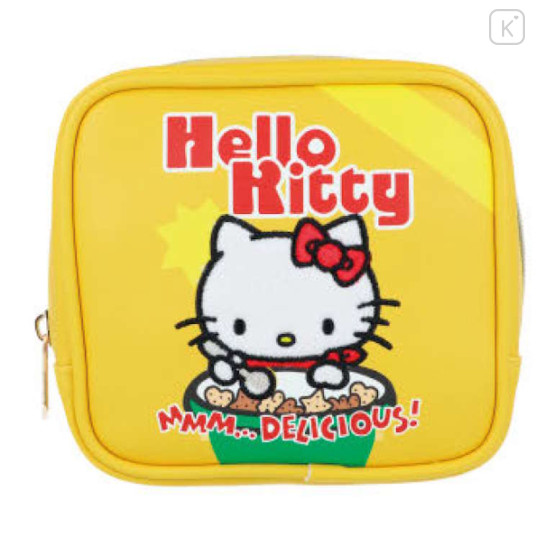 Japan Sanrio Mini Square Pouch - Hello Kitty : Cooking Delicious - 1