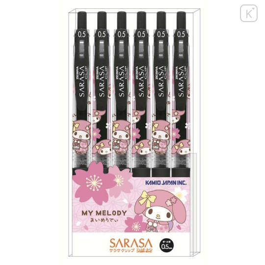 Japan Sanrio Sarasa Clip Gel Pen Set - My Melody : Sakura Kimono Pink - 1