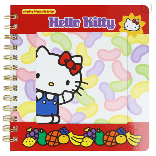 Japan Sanrio Square Ring Notebook - Hello Kitty : Supermarket Food - 1