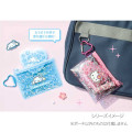 Japan Sanrio Clear Pouch with Carabiner - Kuromi : Y2K Sparkling Leopard Purple - 2