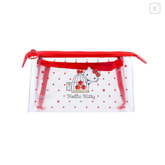 Japan Sanrio Clear Pen Pouch Case - Hello Kitty : Have Fun Today - 1