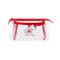 Japan Sanrio Clear Pen Pouch Case - Hello Kitty : Have Fun Today