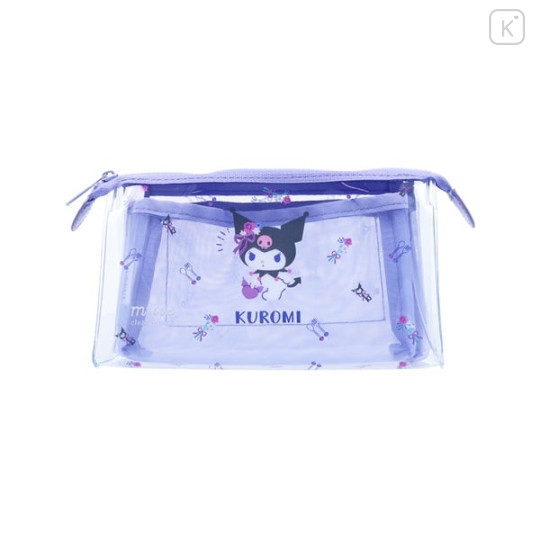 Japan Sanrio Clear Pen Pouch Case - Kuromi : Always In Style - 1