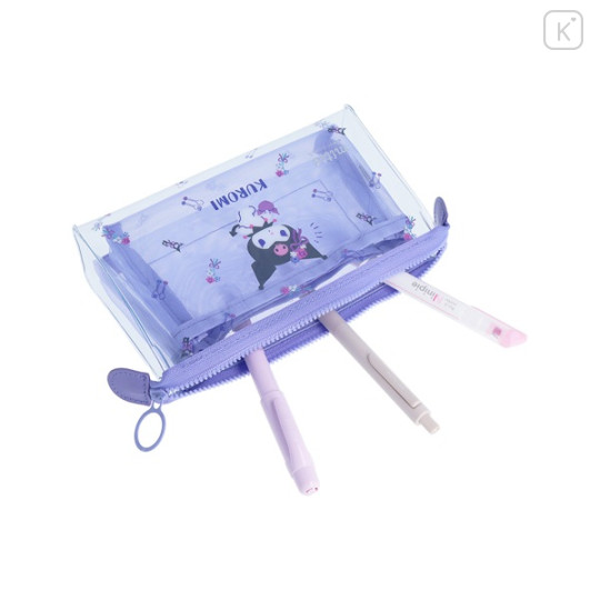 Japan Sanrio Clear Pen Pouch Case - Kuromi : Always In Style - 4