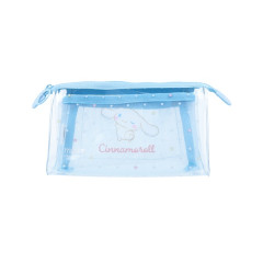Japan Sanrio Clear Pen Pouch Case - Cinnamoroll : Wink Star Blue