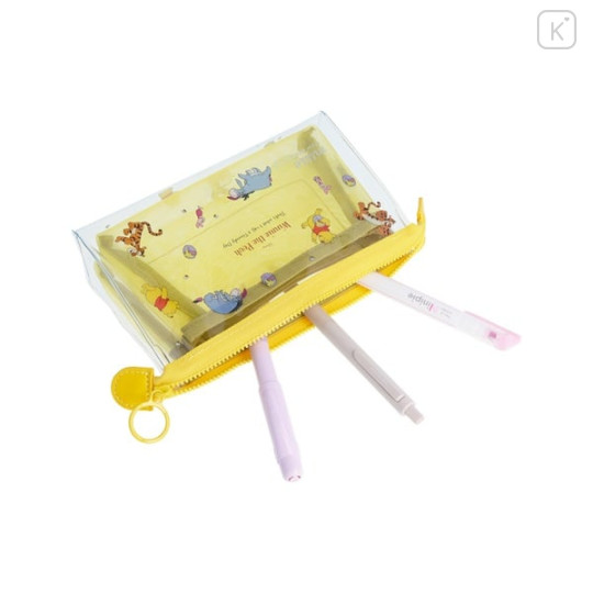 Japan Disney Clear Pen Pouch Case - Winnie the Pooh : Friends - 4
