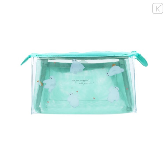 Japan Disney Clear Pen Pouch Case - Baymax : Turquoise - 2