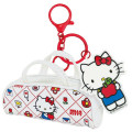 Japan Sanrio Miniature Keychain Bag Charm - Hello Kitty : Mini Boston Bag White - 1