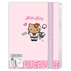 Japan Sanrio 6+1 Pockets A4 Clear File Holder - Hello Kitty : Tokimeki Heisei Kogal After School Girls Tan