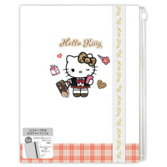 Japan Sanrio 6+1 Pockets A4 Clear File Holder - Hello Kitty : Tokimeki Heisei Kogal After School Girls