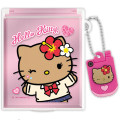 Japan Sanrio Folding Mirror - Hello Kitty : Tokimeki Heisei Kogal After School Girls Tan - 1