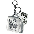 Japan Sanrio Mini Accessory Case Keychain - Hello Kitty : Silver Zebra - 1