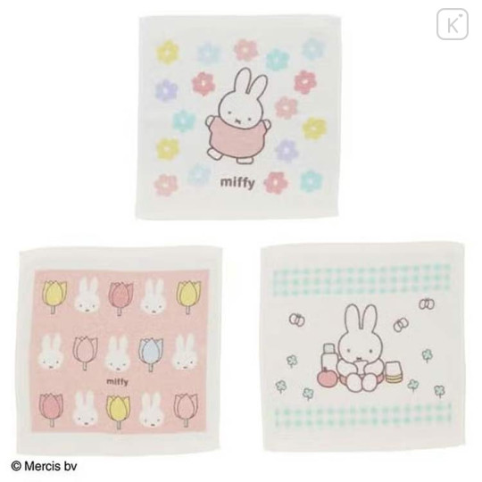 Japan Miffy Mini Towel Set - Miffy : Flower - 1