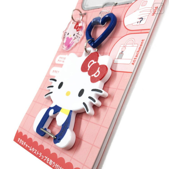 Japan Sanrio Multi Ring Plus with Carabiner - Hello Kitty : Sitting - 2