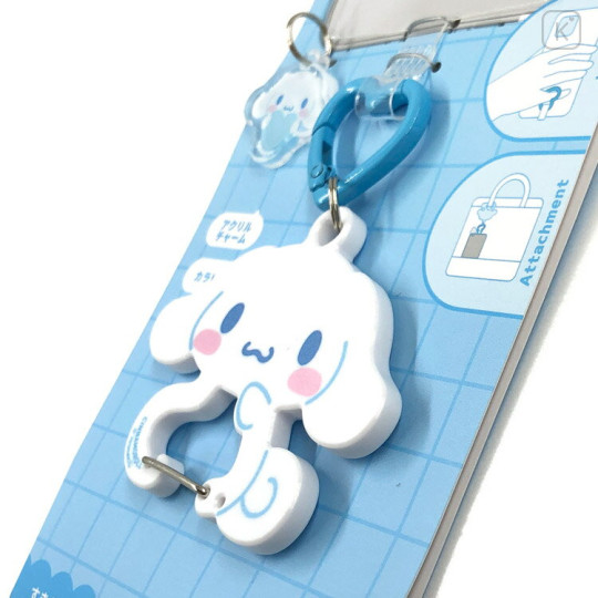 Japan Sanrio Multi Ring Plus with Carabiner - Cinnamoroll : Sitting - 2