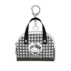 Japan Sanrio Miniature Keychain Bag Charm - Hello Kitty : Mini Boston Bag Gothic Lolita Black
