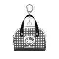 Japan Sanrio Miniature Keychain Bag Charm - Hello Kitty : Mini Boston Bag Gothic Lolita Black - 1
